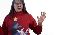 Sandy – Glad to have the use of her thumbs back